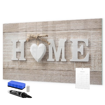 Decoratief glazen wandbord beschrijfbaar en magnetisch Wanddecoratie met ruimte voor foto's