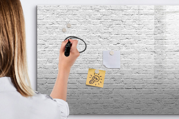 Memobord van glas met print inclusief neodymium magneten Een stijlvol bord voor notities en foto's