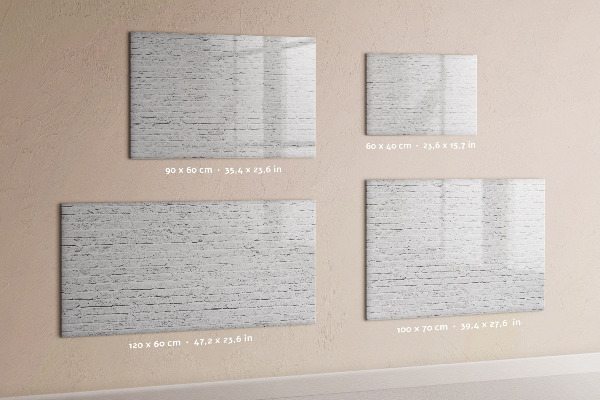 Memobord van glas met print inclusief neodymium magneten Een stijlvol bord voor notities en foto's