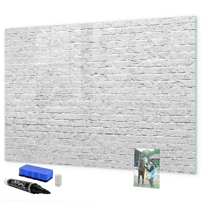 Memobord van glas met print inclusief neodymium magneten Een stijlvol bord voor notities en foto's