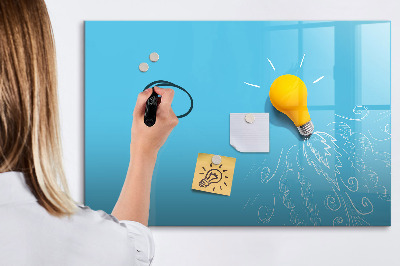 Memobord van glas met print inclusief neodymium magneten Een kleurrijk bord voor het presenteren van foto's