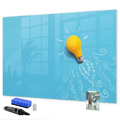 Memobord van glas met print inclusief neodymium magneten Een kleurrijk bord voor het presenteren van foto's