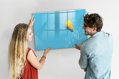Memobord van glas met print inclusief neodymium magneten Een kleurrijk bord voor het presenteren van foto's