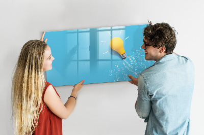Memobord van glas met print inclusief neodymium magneten Een kleurrijk bord voor het presenteren van foto's
