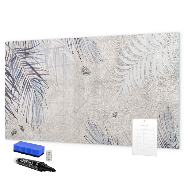 Memobord van glas met print inclusief neodymium magneten Een stijlvol bord voor notities en foto's