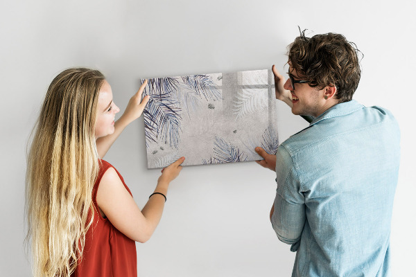 Memobord van glas met print inclusief neodymium magneten Een stijlvol bord voor notities en foto's