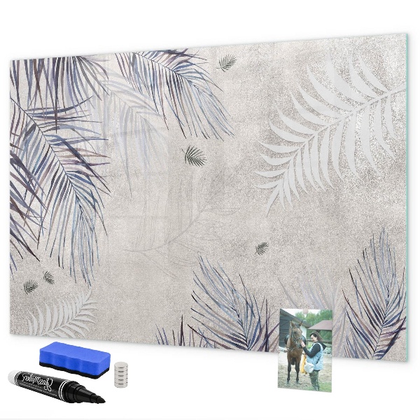 Memobord van glas met print inclusief neodymium magneten Een stijlvol bord voor notities en foto's