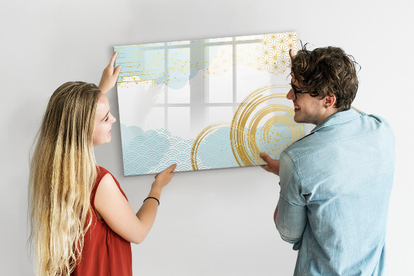 Decoratief glazen wandbord beschrijfbaar en magnetisch Stijlvol bord voor foto's en notities