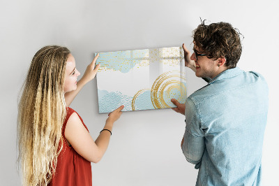 Decoratief glazen wandbord beschrijfbaar en magnetisch Stijlvol bord voor foto's en notities
