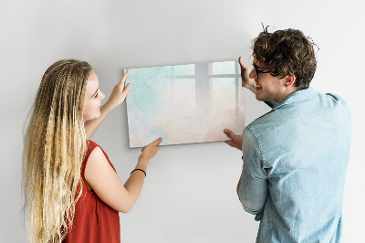 Memobord van glas met print inclusief neodymium magneten Een kleurrijk bord voor het presenteren van foto's