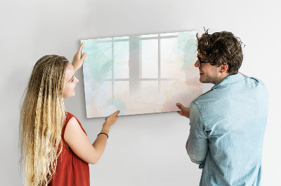 Memobord van glas met print inclusief neodymium magneten Een kleurrijk bord voor het presenteren van foto's