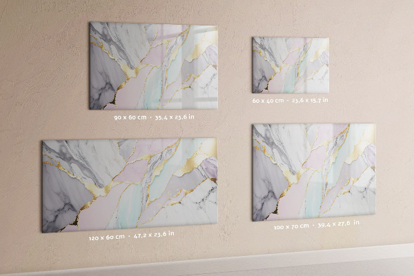 Decoratief glazen wandbord beschrijfbaar en magnetisch Modern prikbord voor notities en foto's