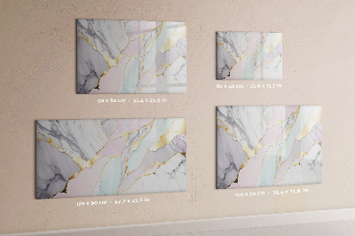 Decoratief glazen wandbord beschrijfbaar en magnetisch Modern prikbord voor notities en foto's