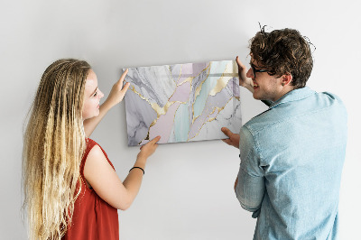 Decoratief glazen wandbord beschrijfbaar en magnetisch Modern prikbord voor notities en foto's