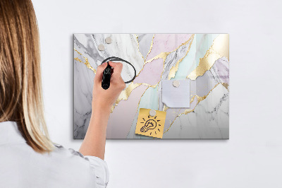 Decoratief glazen wandbord beschrijfbaar en magnetisch Modern prikbord voor notities en foto's