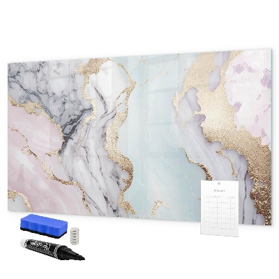 Memobord van glas met print inclusief neodymium magneten Een stijlvol bord voor notities en foto's