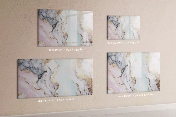 Memobord van glas met print inclusief neodymium magneten Een stijlvol bord voor notities en foto's