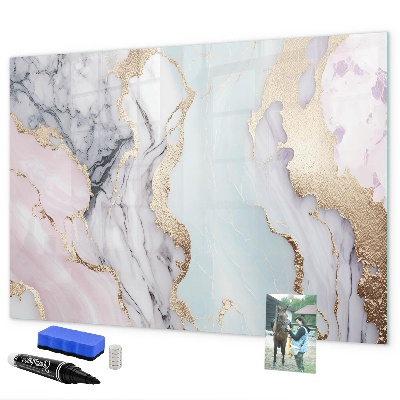 Memobord van glas met print inclusief neodymium magneten Een stijlvol bord voor notities en foto's