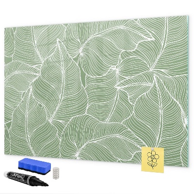 Memobord van glas met print inclusief neodymium magneten Stijlvol fotoprikbord