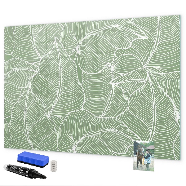 Memobord van glas met print inclusief neodymium magneten Stijlvol fotoprikbord