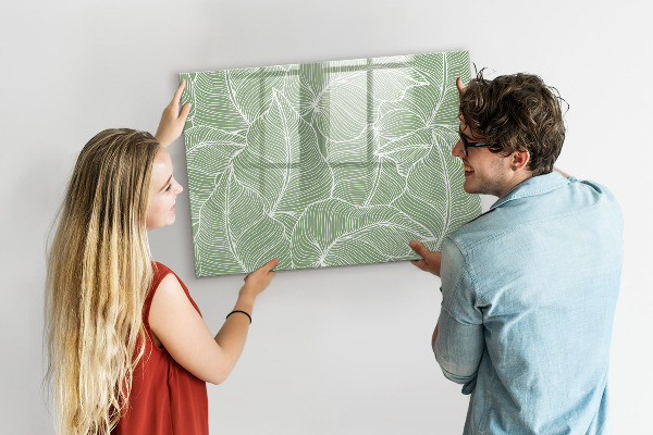 Memobord van glas met print inclusief neodymium magneten Stijlvol fotoprikbord