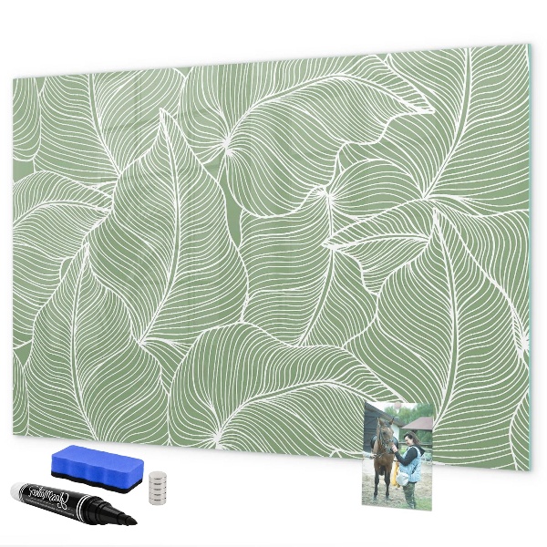Memobord van glas met print inclusief neodymium magneten Stijlvol fotoprikbord