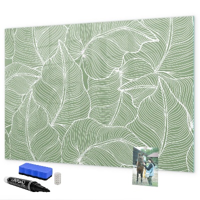 Memobord van glas met print inclusief neodymium magneten Stijlvol fotoprikbord