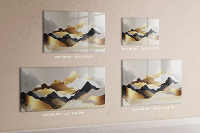 Memobord van glas met print inclusief neodymium magneten Modern prikbord voor foto's en notities