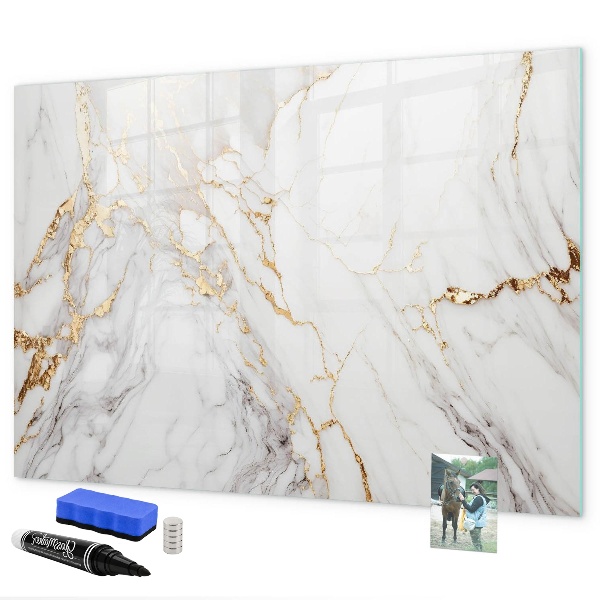Decoratief glazen wandbord beschrijfbaar en magnetisch Stijlvol bord voor foto's en notities