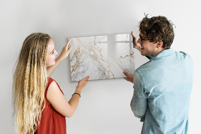 Decoratief glazen wandbord beschrijfbaar en magnetisch Stijlvol bord voor foto's en notities