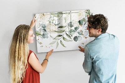 Decoratief glazen wandbord beschrijfbaar en magnetisch Creatief fotoprikbord