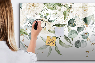 Decoratief glazen wandbord beschrijfbaar en magnetisch Creatief fotoprikbord