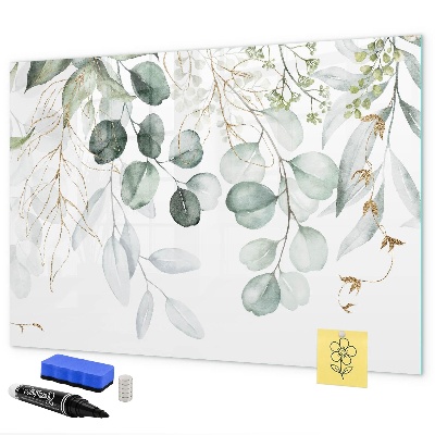 Memobord van glas met print inclusief neodymium magneten Stijlvol bord voor foto's en notities