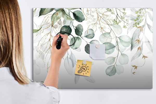 Memobord van glas met print inclusief neodymium magneten Stijlvol bord voor foto's en notities