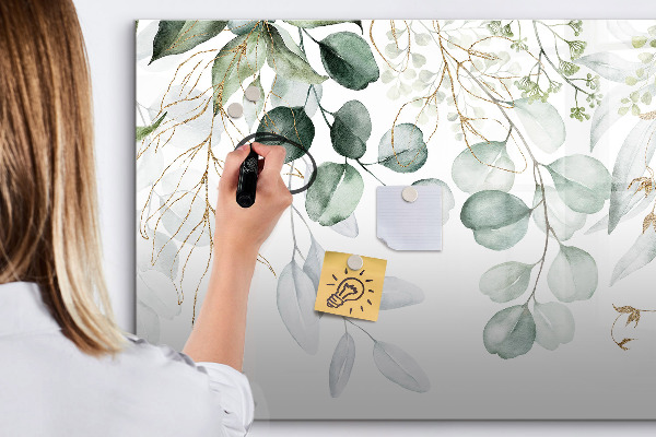 Memobord van glas met print inclusief neodymium magneten Stijlvol bord voor foto's en notities