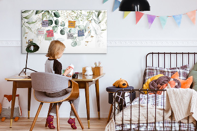 Memobord van glas met print inclusief neodymium magneten Stijlvol bord voor foto's en notities