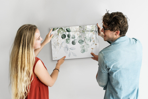 Memobord van glas met print inclusief neodymium magneten Stijlvol bord voor foto's en notities
