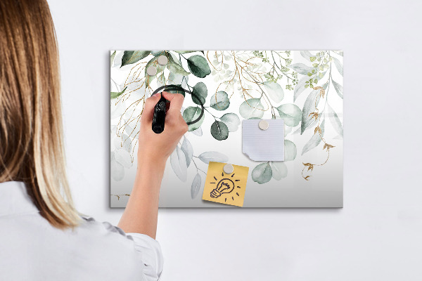 Memobord van glas met print inclusief neodymium magneten Stijlvol bord voor foto's en notities