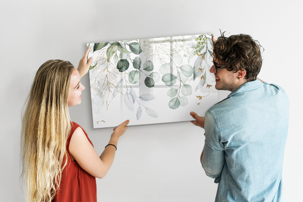 Memobord van glas met print inclusief neodymium magneten Stijlvol bord voor foto's en notities