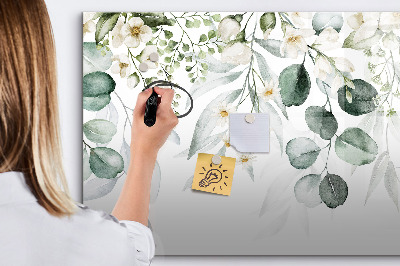 Memobord van glas met print inclusief neodymium magneten Een stijlvol bord om herinneringen op te presenteren.