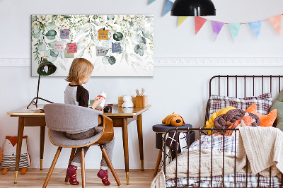 Memobord van glas met print inclusief neodymium magneten Een stijlvol bord om herinneringen op te presenteren.