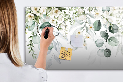 Memobord van glas met print inclusief neodymium magneten Een stijlvol bord om herinneringen op te presenteren.