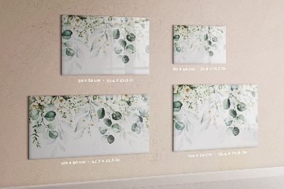 Memobord van glas met print inclusief neodymium magneten Een stijlvol bord om herinneringen op te presenteren.