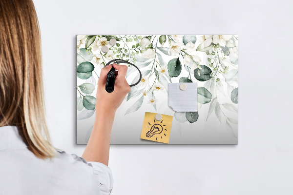 Memobord van glas met print inclusief neodymium magneten Een stijlvol bord om herinneringen op te presenteren.