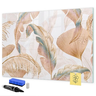 Decoratief glazen wandbord beschrijfbaar en magnetisch Stijlvol bord voor foto's en notities