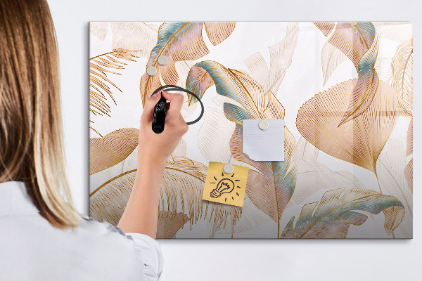 Decoratief glazen wandbord beschrijfbaar en magnetisch Stijlvol bord voor foto's en notities