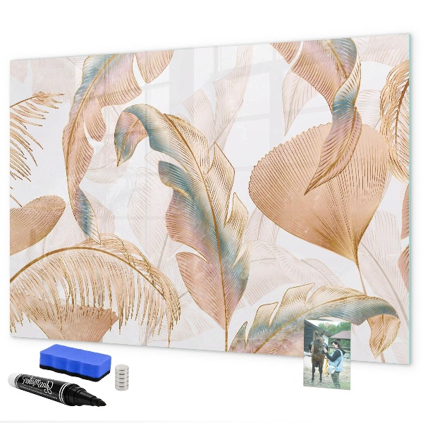 Decoratief glazen wandbord beschrijfbaar en magnetisch Stijlvol bord voor foto's en notities
