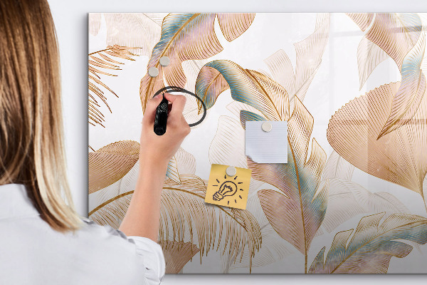 Decoratief glazen wandbord beschrijfbaar en magnetisch Stijlvol bord voor foto's en notities