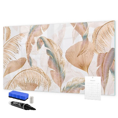 Decoratief glazen wandbord beschrijfbaar en magnetisch Stijlvol bord voor foto's en notities