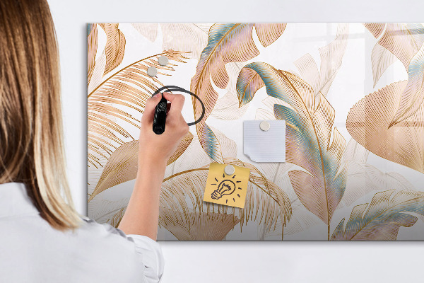 Decoratief glazen wandbord beschrijfbaar en magnetisch Stijlvol bord voor foto's en notities